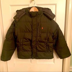 Ralph Lauren, kids, brown, puffer coat.